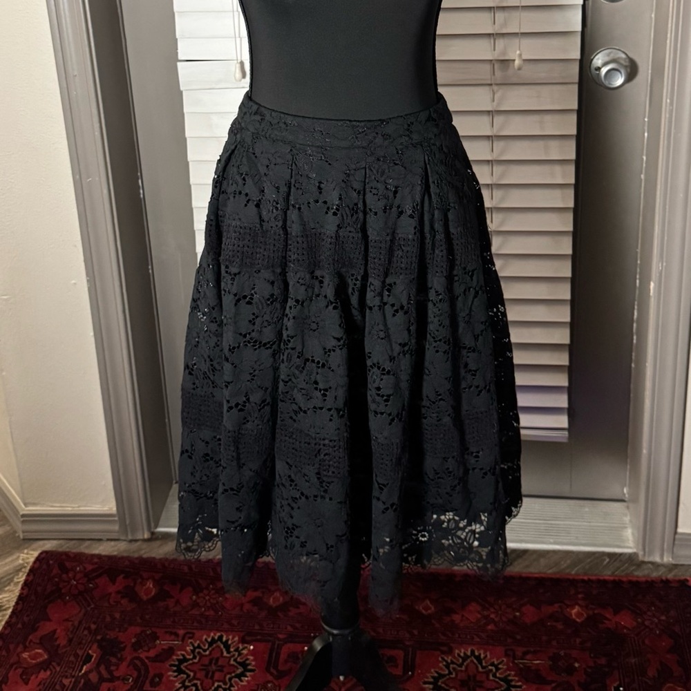Karl Lagerfeld Vintage Black Paris Lace Skirt, Size 2